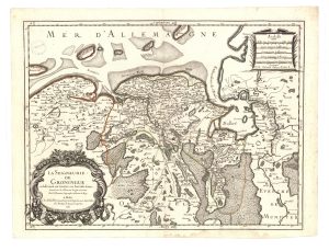 Een kaart van de heerlijkheid Groningen uit 1681.