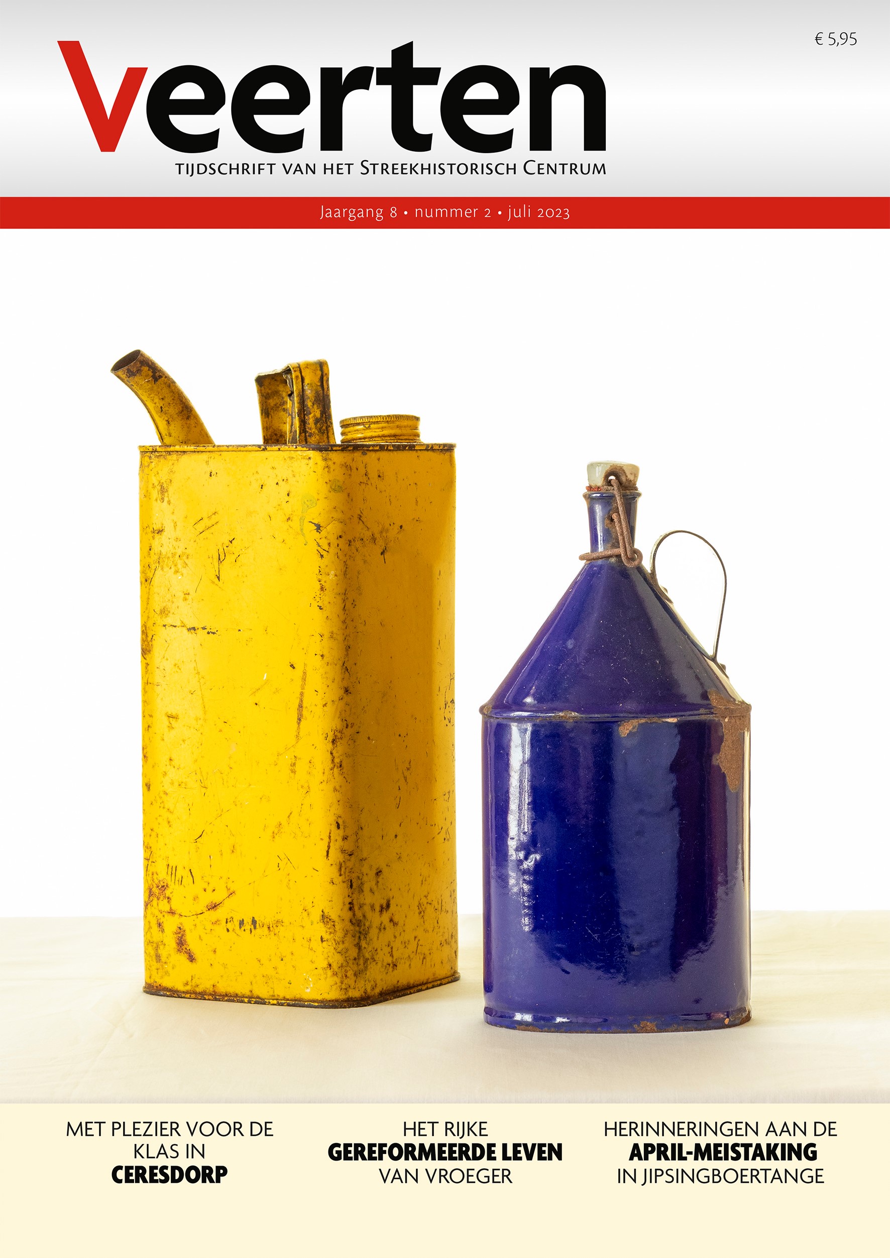 Cover van Veerten 8-2 (Jaap Kok|SHC). Het omslag werd geïnspireerd door de nieuwe expositie Tijdcollages, waarbij kunstenaars Merel Wendt en Marijke Klamer zich lieten inspireren door de collectie van het SHC.